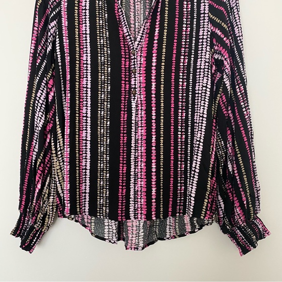 Maeve Anthropologie Colette Peasant Boho Blouse Balloon Sleeve Striped Print - Picture 4 of 16